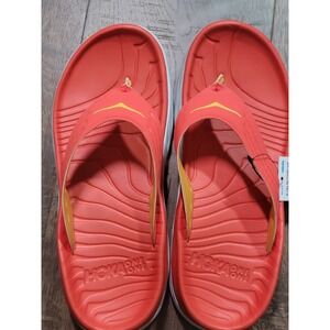 Hoka One One Ora Recovery Flip Flop Fiesta Amber Yellow Men's Size 8 W 10